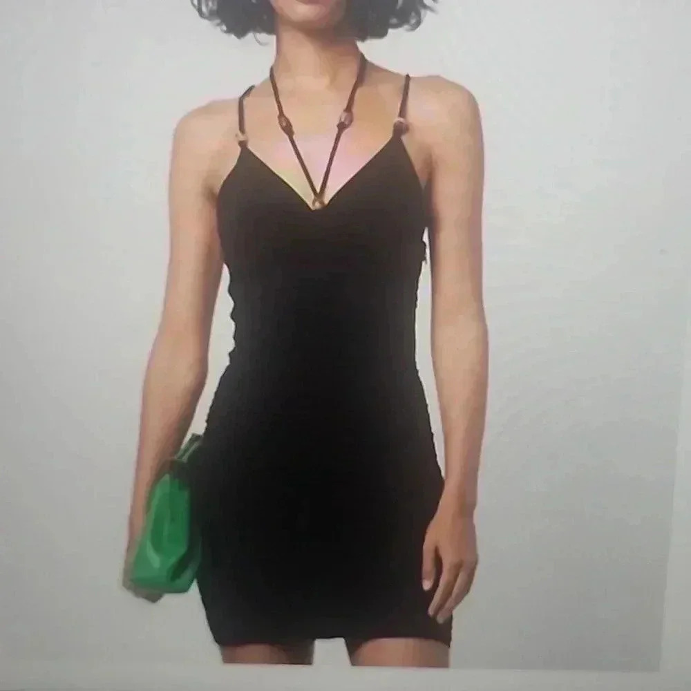A.L.C ANYA  EMBELLISHED RUCHED STRETCH MINI DRESS